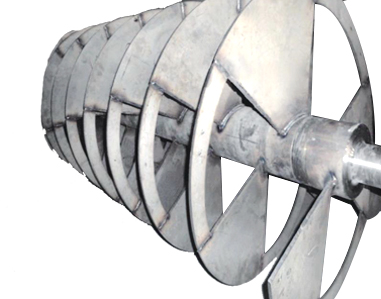 Screw shaft for grain delivery