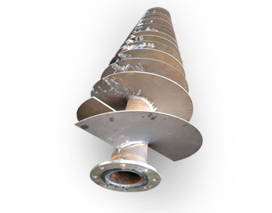 Ash conveying screw shaft